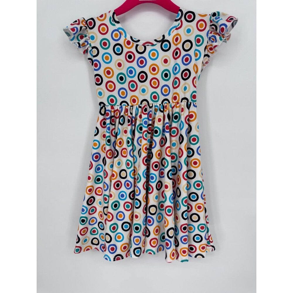 Dotdotsmile Girls Empire Dress Size 2T Multi Color Circles New With Tags
